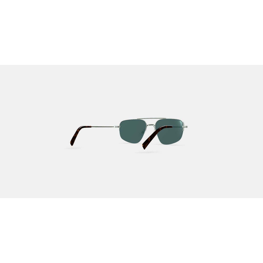 Julio Sunglasses 3D Model – Polished Silver Fashion Asset, PBR - View 6