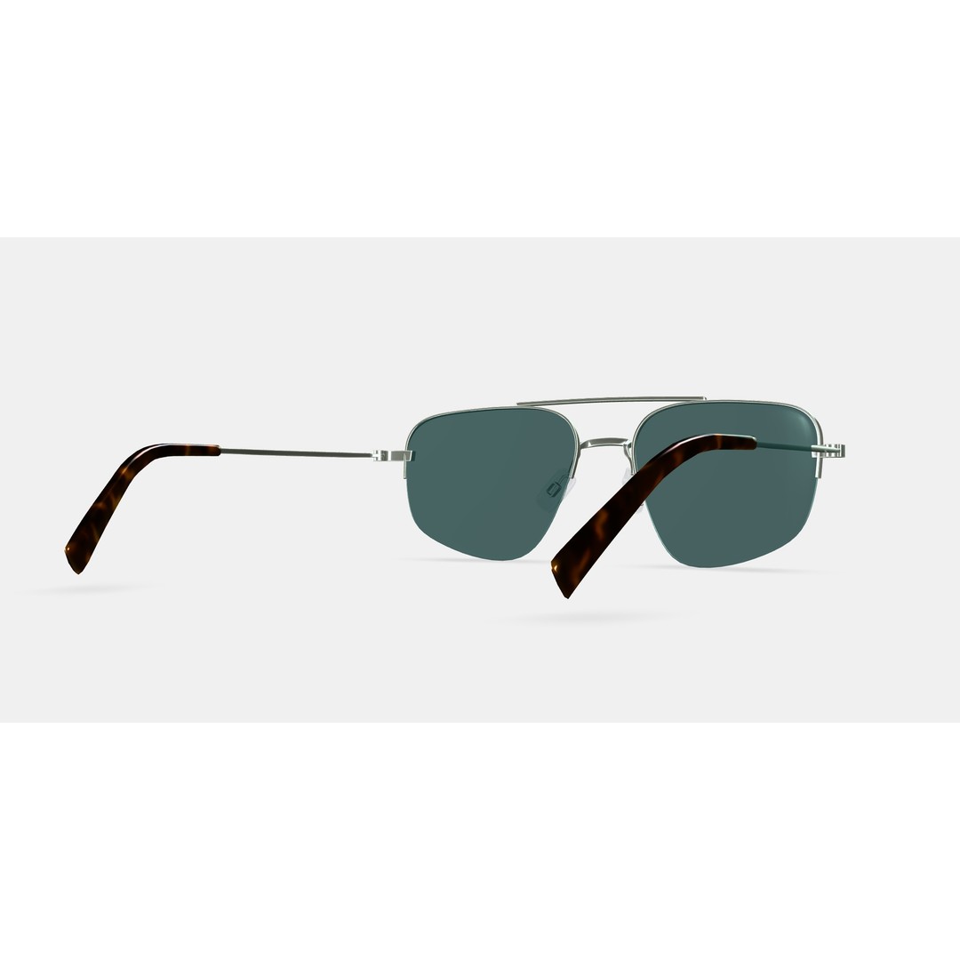 Julio Sunglasses 3D Model – Polished Silver Fashion Asset, PBR - View 7