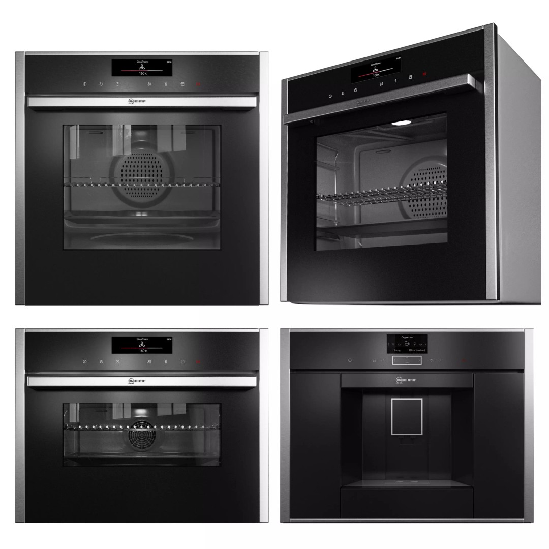 Neff Appliances 3D Model – Low Poly Kitchen Appliance Collection, FBX, OBJ - View 2