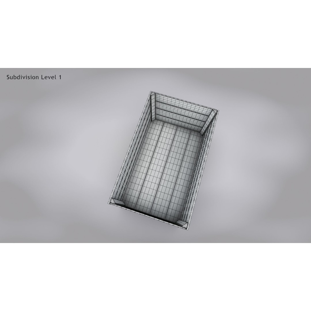 Wooden Fruit Crate 3D Model – Low-Poly PBR Asset, FBX - View 15