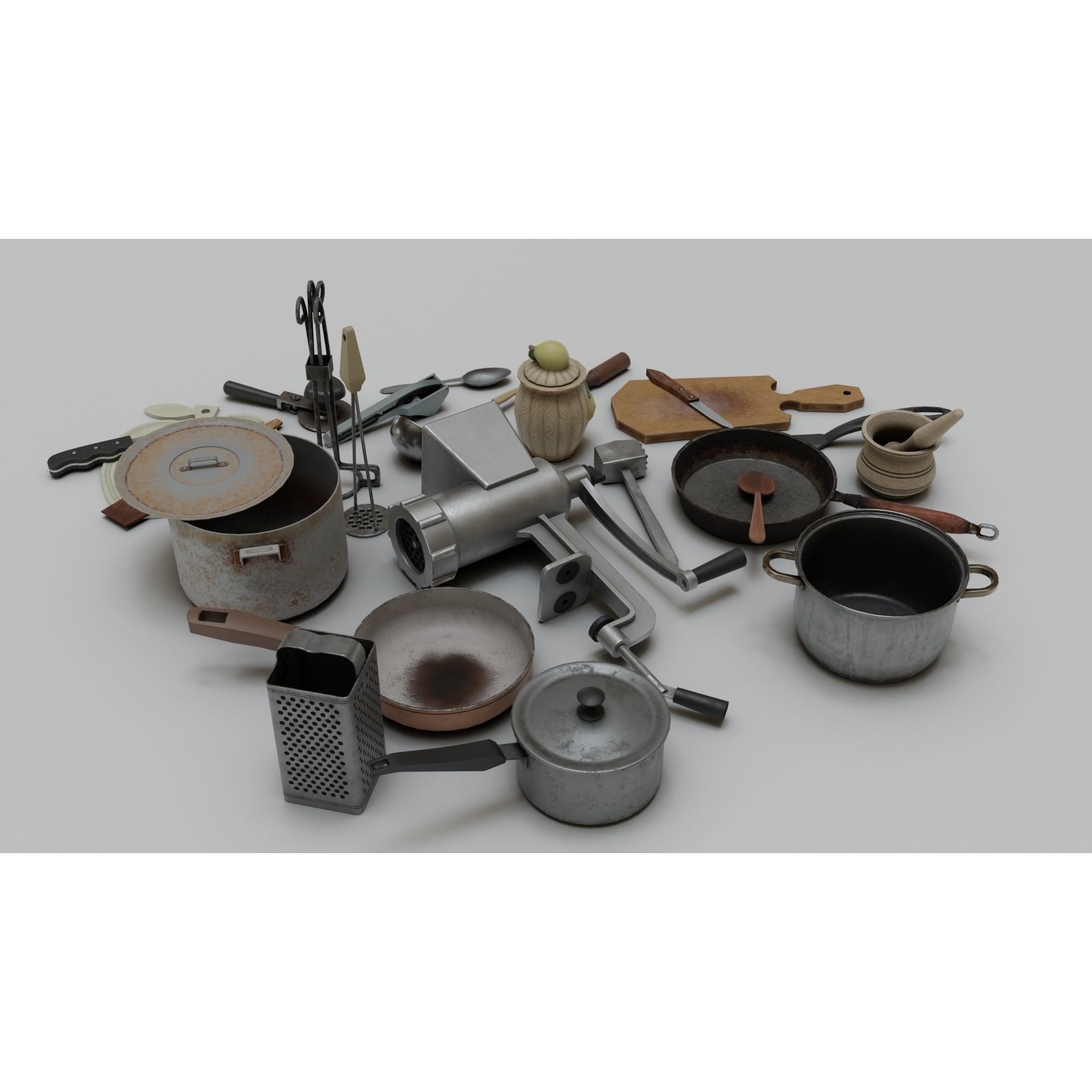 Old Kitchen Appliances - Low-Poly Game-Ready 3D Model - View 14