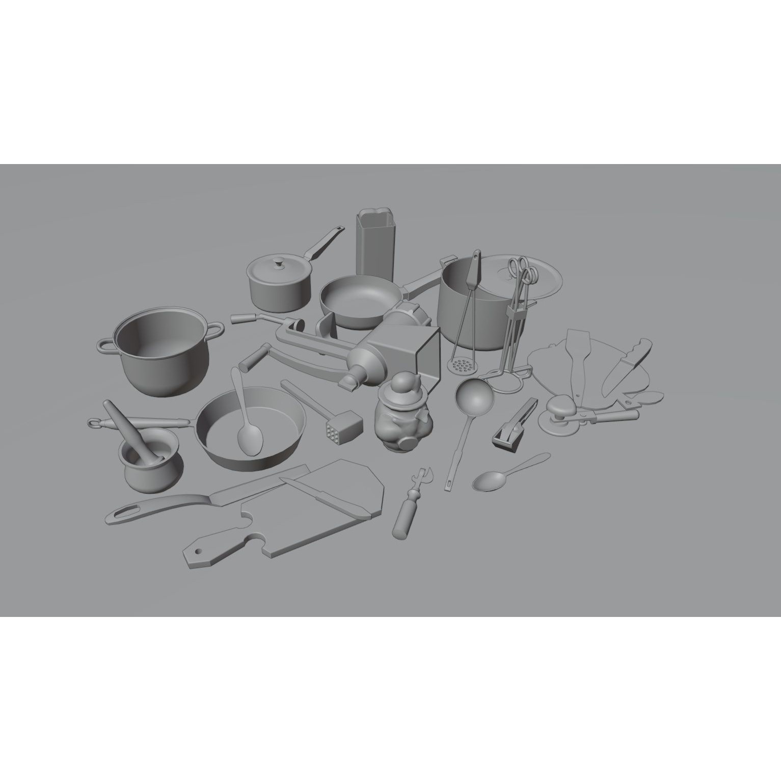 Old Kitchen Appliances - Low-Poly Game-Ready 3D Model - View 19