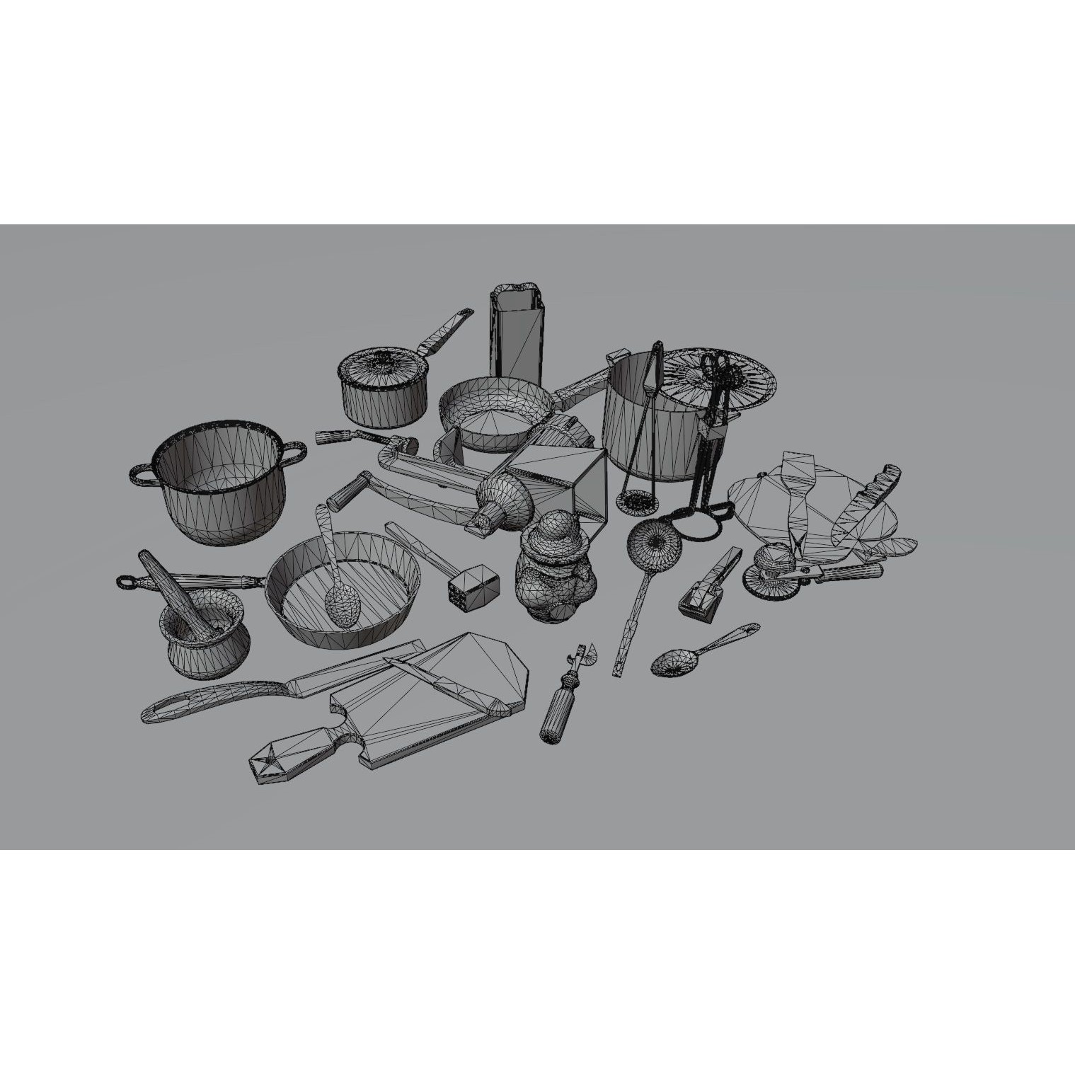 Old Kitchen Appliances - Low-Poly Game-Ready 3D Model - View 20
