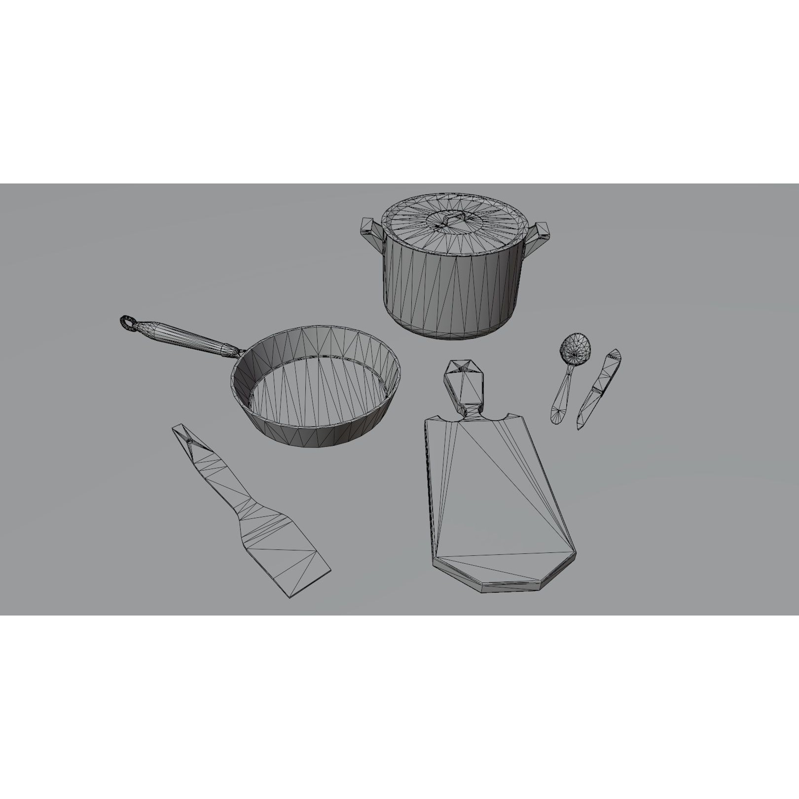 Old Kitchen Appliances - Low-Poly Game-Ready 3D Model - View 21