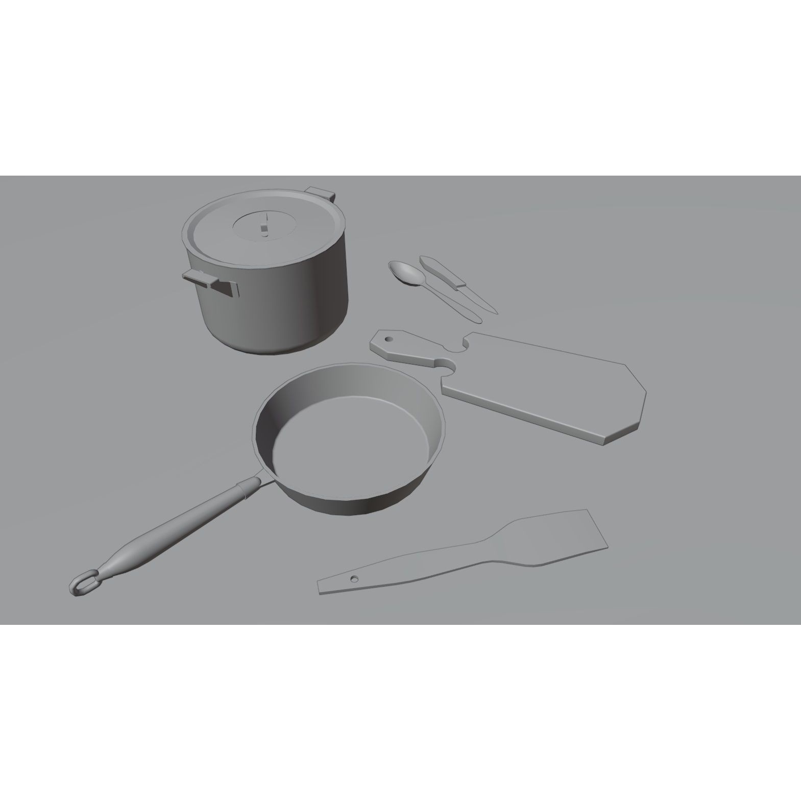 Old Kitchen Appliances - Low-Poly Game-Ready 3D Model - View 22