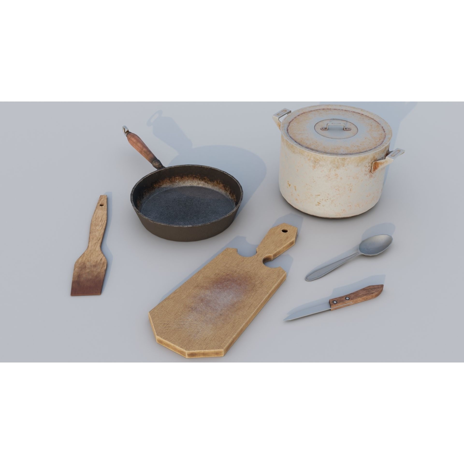 Old Kitchen Appliances - Low-Poly Game-Ready 3D Model - View 23