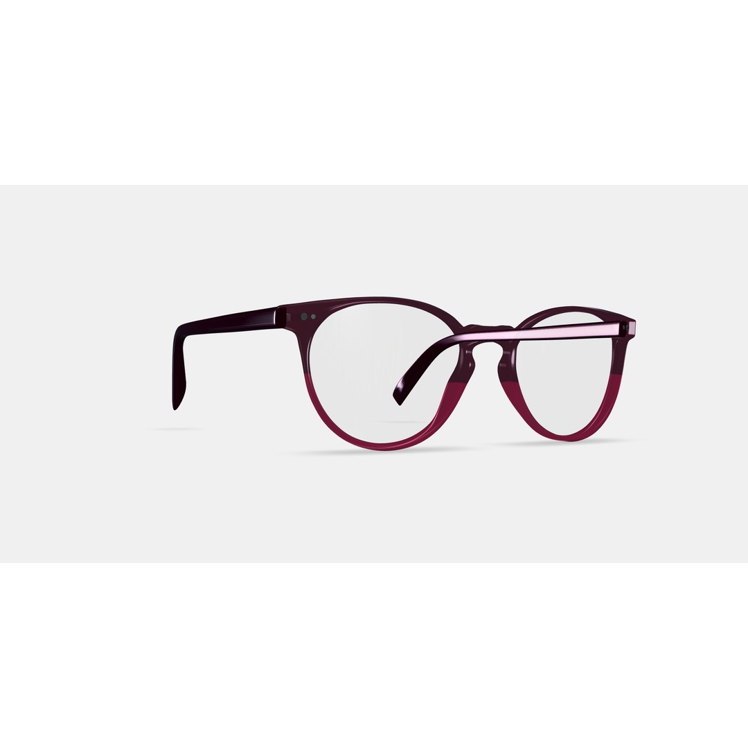 Blakeley Eyeglasses 3D Model – Oxblood Fade PBR Textured, FBX, OBJ - View 10