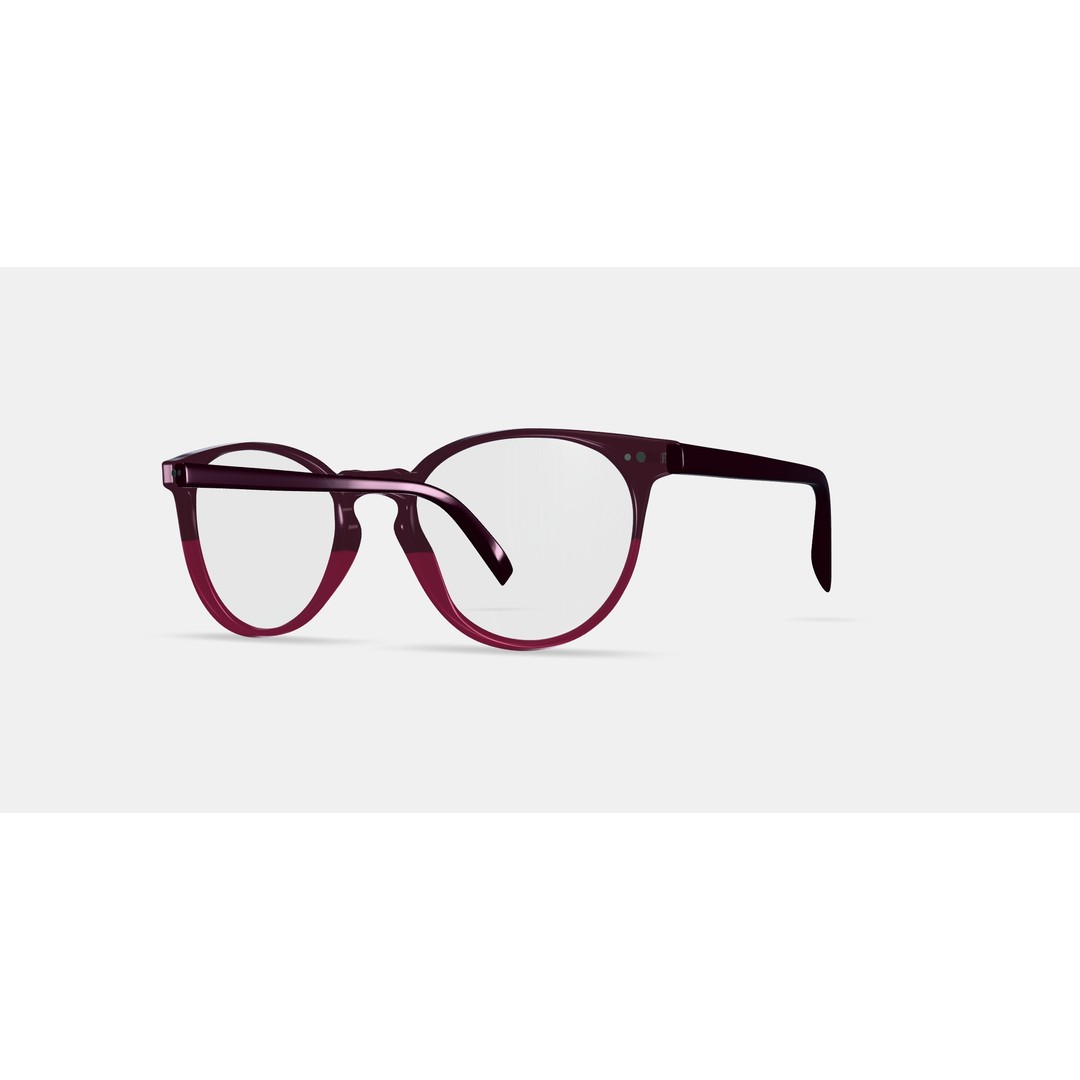 Blakeley Eyeglasses 3D Model – Oxblood Fade PBR Textured, FBX, OBJ - View 14