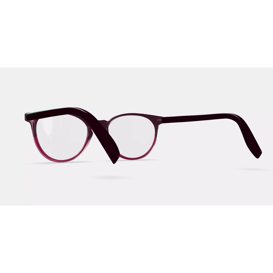 Blakeley Eyeglasses 3D Model – Oxblood Fade PBR Textured, FBX, OBJ - View 2
