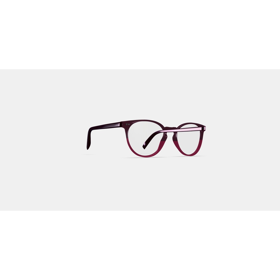 Blakeley Eyeglasses 3D Model – Oxblood Fade PBR Textured, FBX, OBJ - View 3