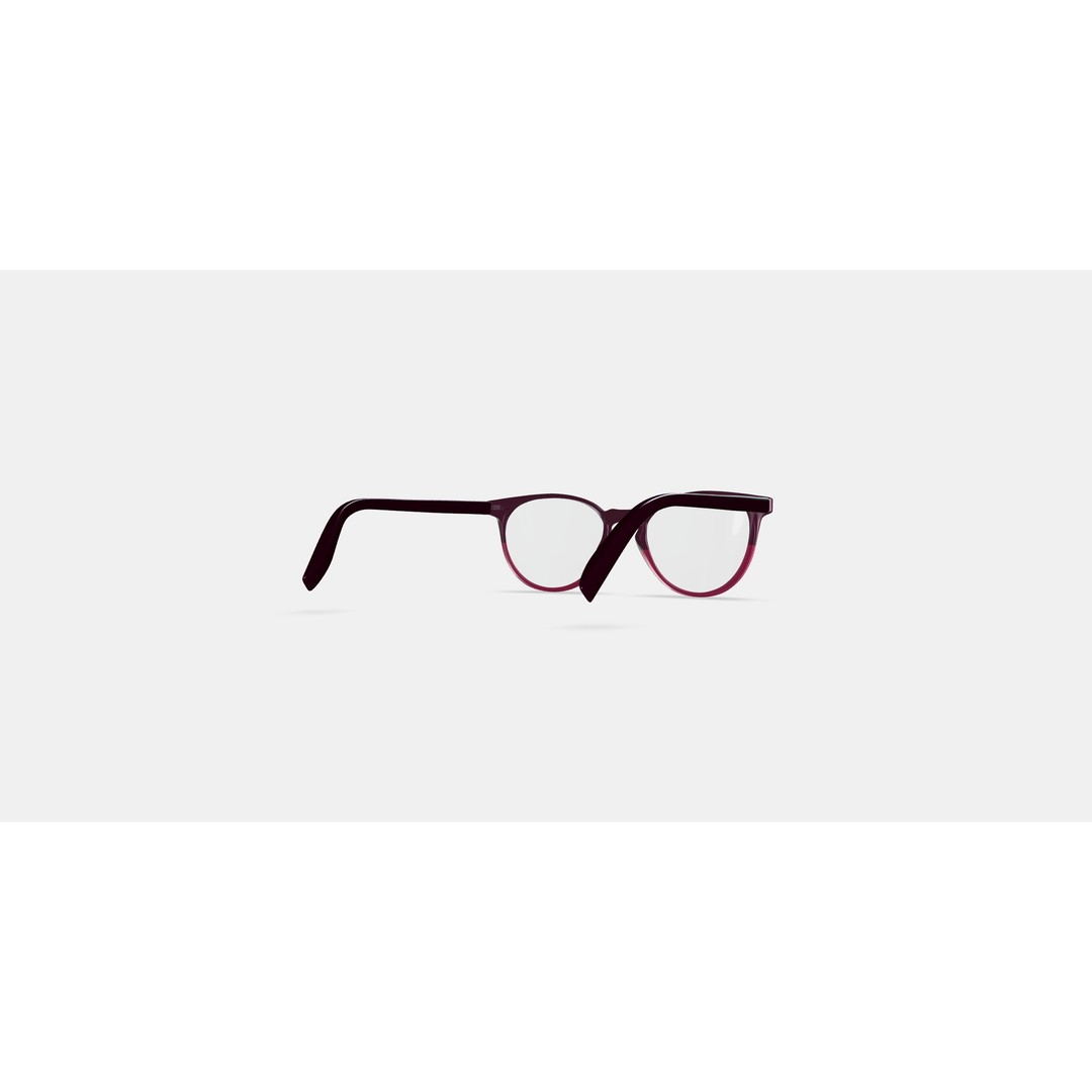 Blakeley Eyeglasses 3D Model – Oxblood Fade PBR Textured, FBX, OBJ - View 5