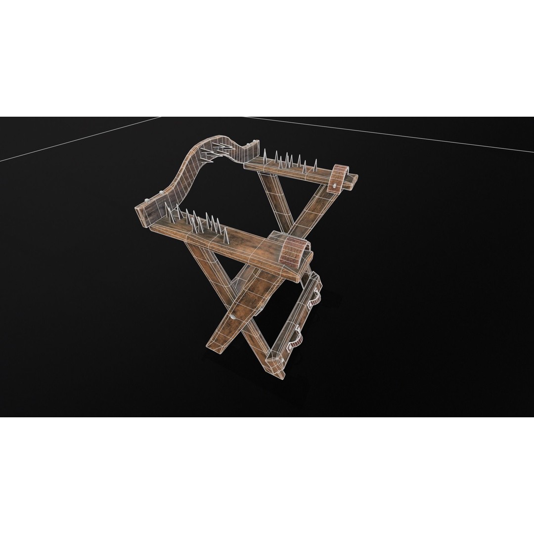 Spiked Torture Chair 3D Model – Low Poly Game Asset, FBX, OBJ - View 20