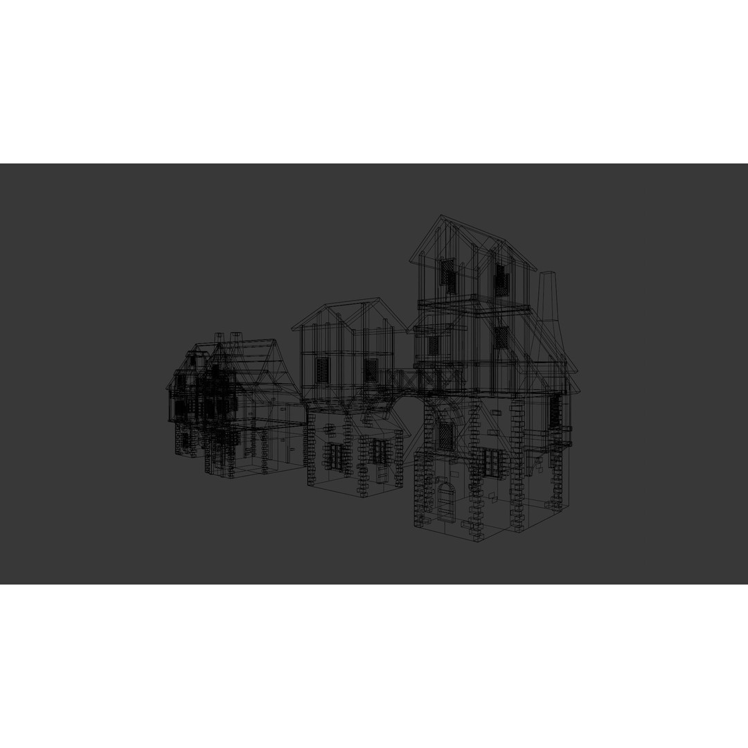 House Pack 3D Model – Low Poly Architectural Asset, FBX, PBR Textures - View 17