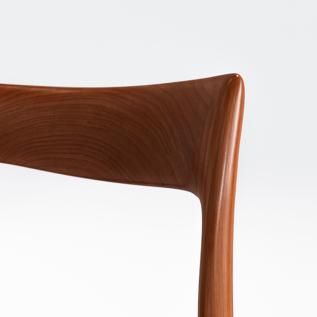 Niels Moller Model 77 Dining Chair 3D Model – Low Poly Teakwood Design, FBX, OBJ - View 12