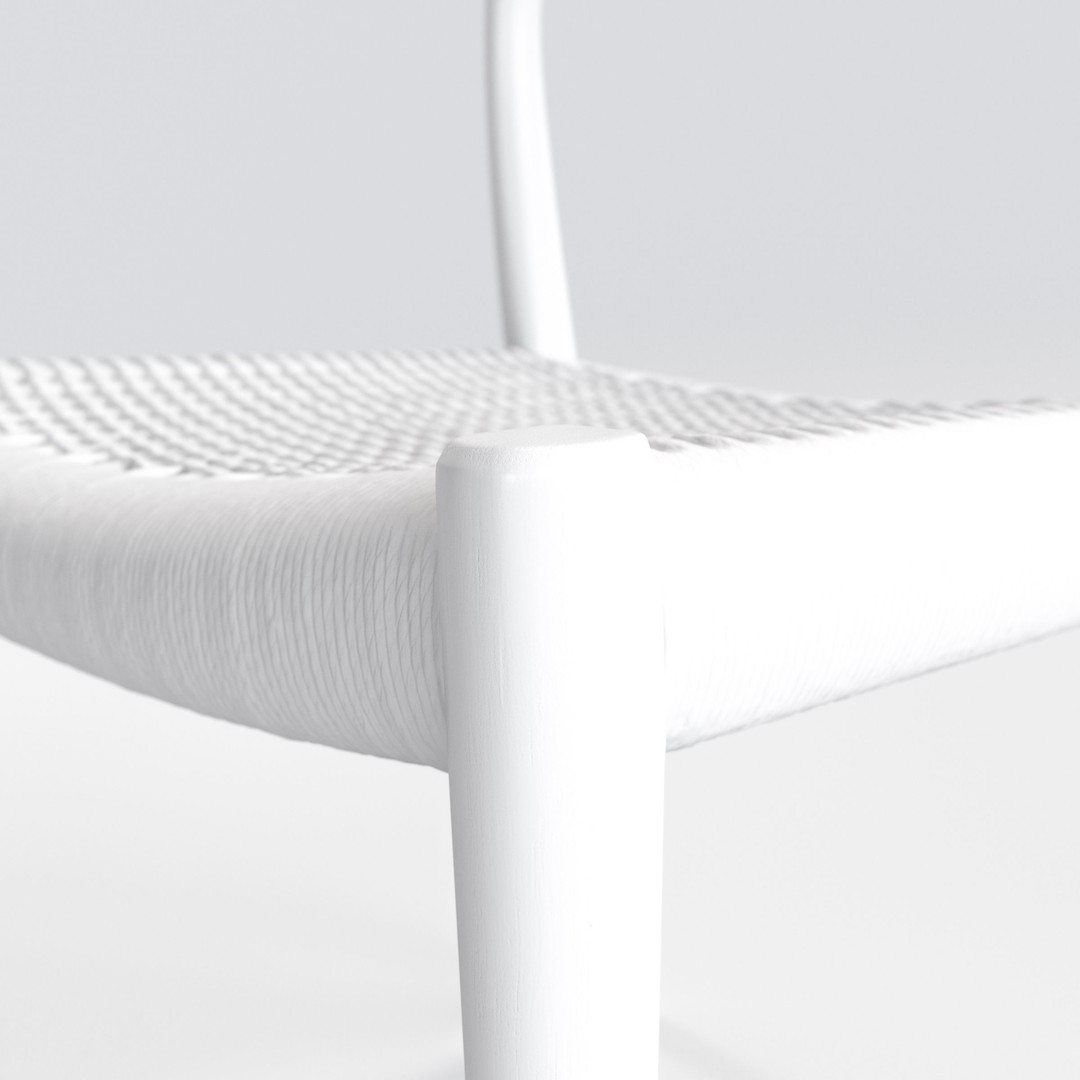 Niels Moller Model 77 Dining Chair 3D Model – Low Poly Teakwood Design, FBX, OBJ - View 30