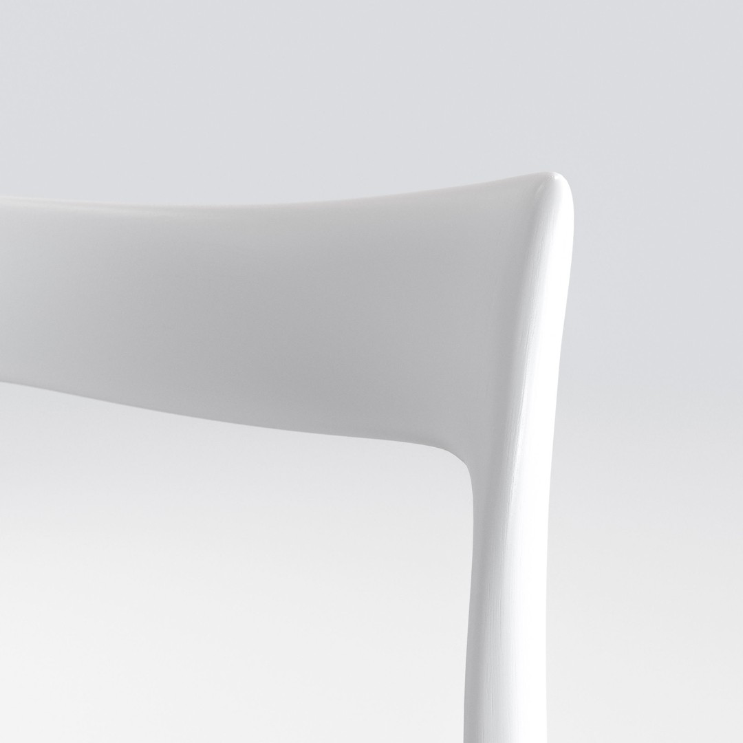 Niels Moller Model 77 Dining Chair 3D Model – Low Poly Teakwood Design, FBX, OBJ - View 32