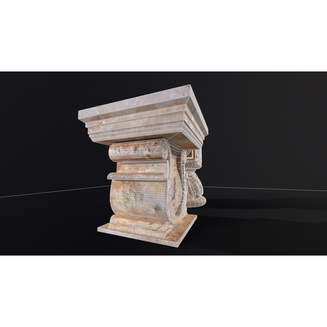 Marble Floral Garden Decoration 3D Model – Low Poly PBR Asset, FBX, OBJ - View 18