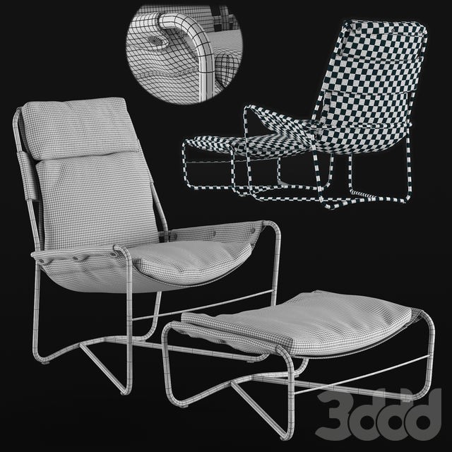 Bug Chair 3D Model – High Poly Leather Armchair, FBX