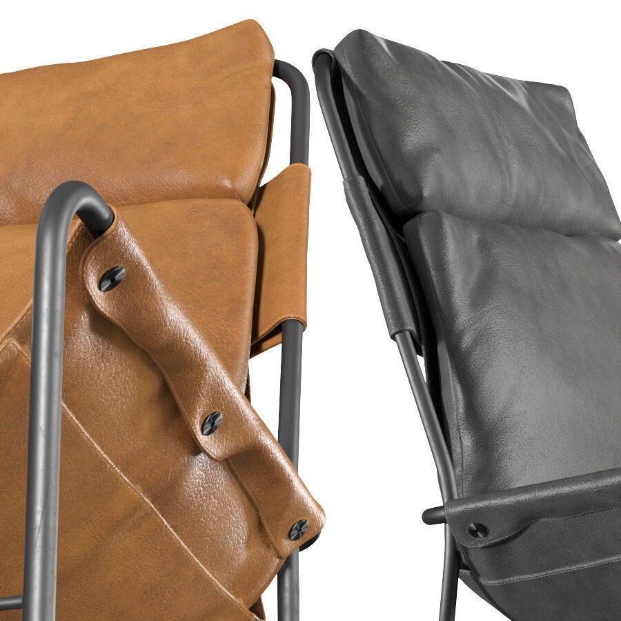 Bug Chair 3D Model – High Poly Leather Armchair, FBX - View 3