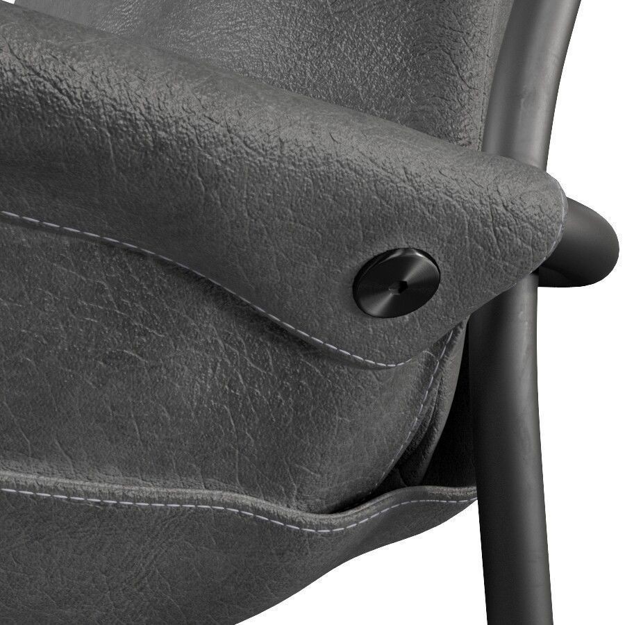 Bug Chair 3D Model – High Poly Leather Armchair, FBX - View 4