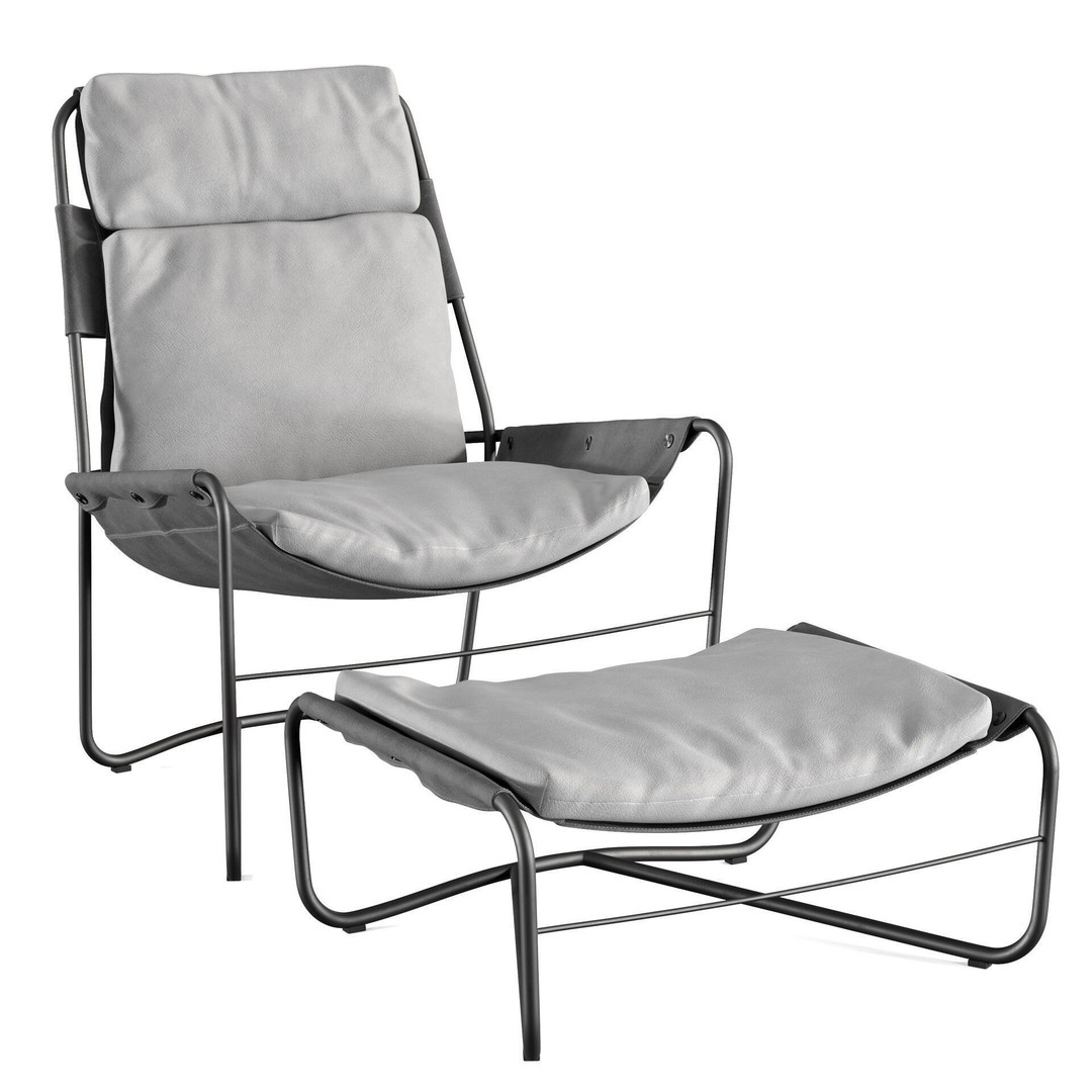 Bug Chair 3D Model – High Poly Leather Armchair, FBX - View 5