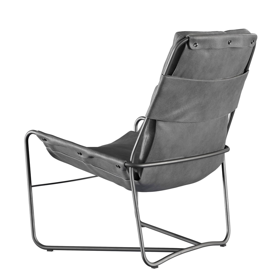 Bug Chair 3D Model – High Poly Leather Armchair, FBX - View 6