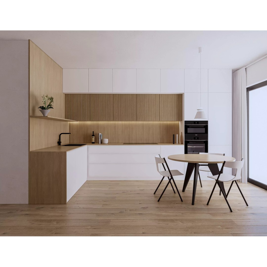 Modern Kitchen 3D Model – Low Poly PBR Interior Asset, FBX, OBJ - View 2