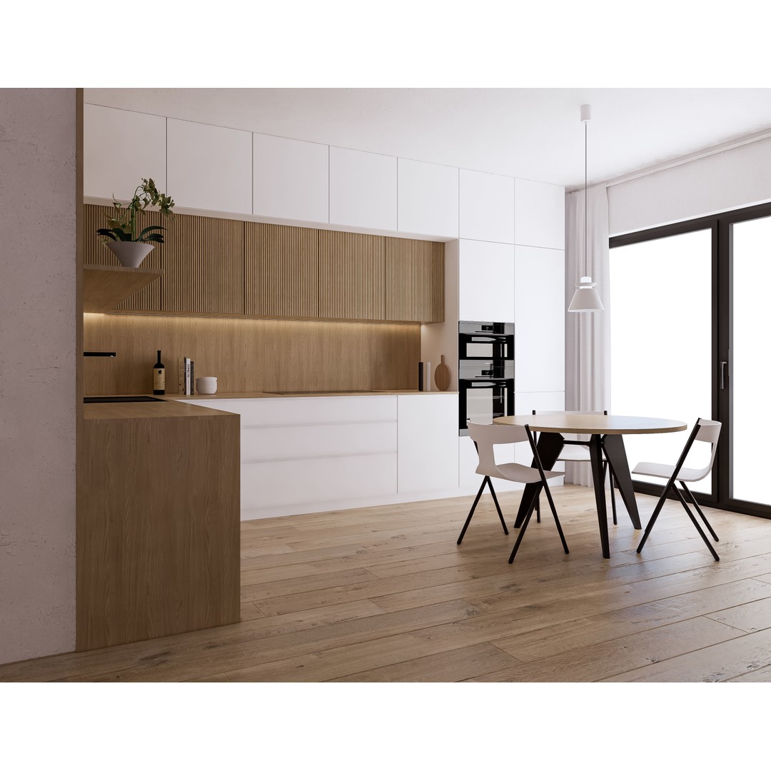 Modern Kitchen 3D Model – Low Poly PBR Interior Asset, FBX, OBJ - View 3