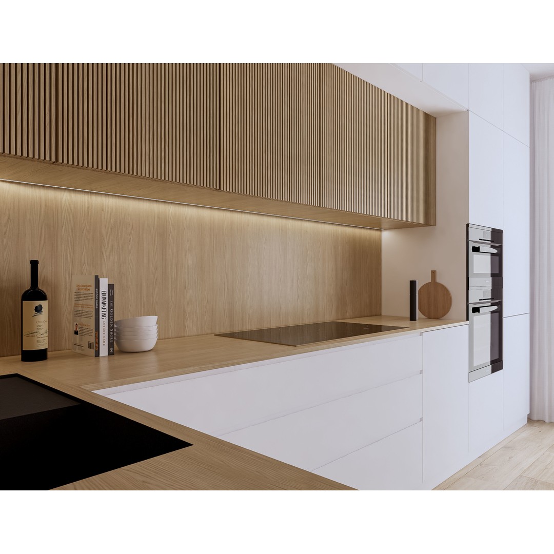 Modern Kitchen 3D Model – Low Poly PBR Interior Asset, FBX, OBJ - View 7