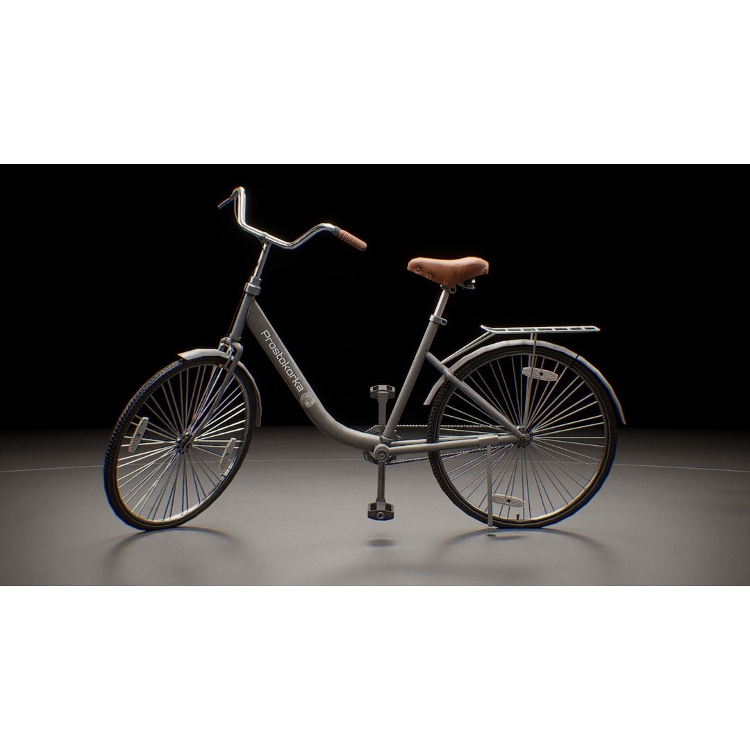 3 Bicycles 3D Model – Low Poly Game Asset, FBX, PBR Textures - View 5