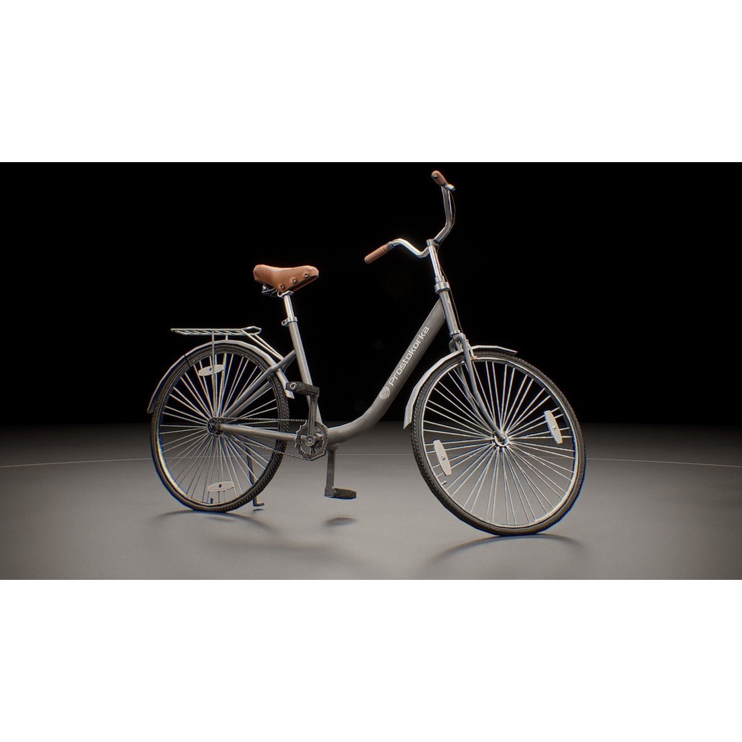 3 Bicycles 3D Model – Low Poly Game Asset, FBX, PBR Textures - View 6