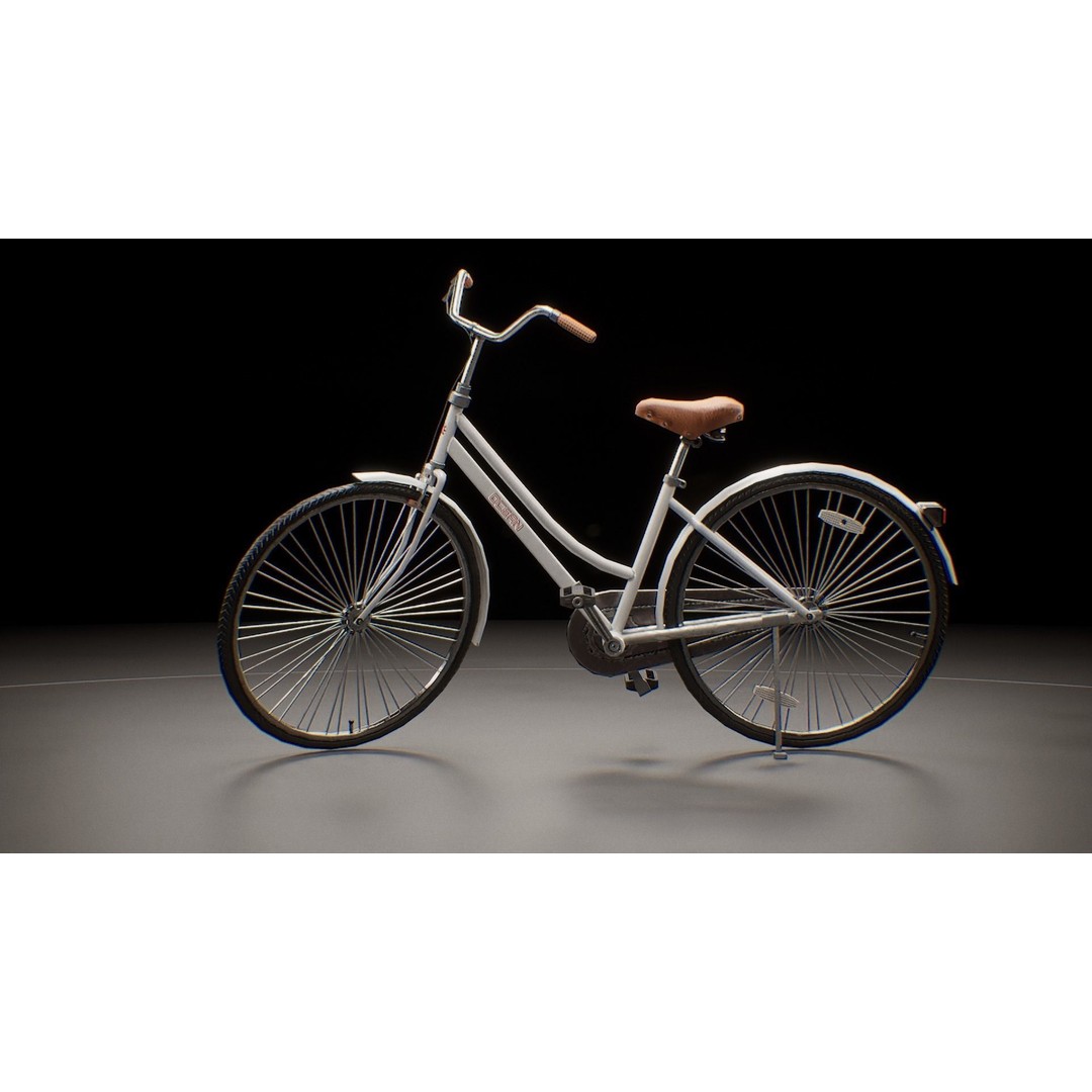 3 Bicycles 3D Model – Low Poly Game Asset, FBX, PBR Textures - View 7