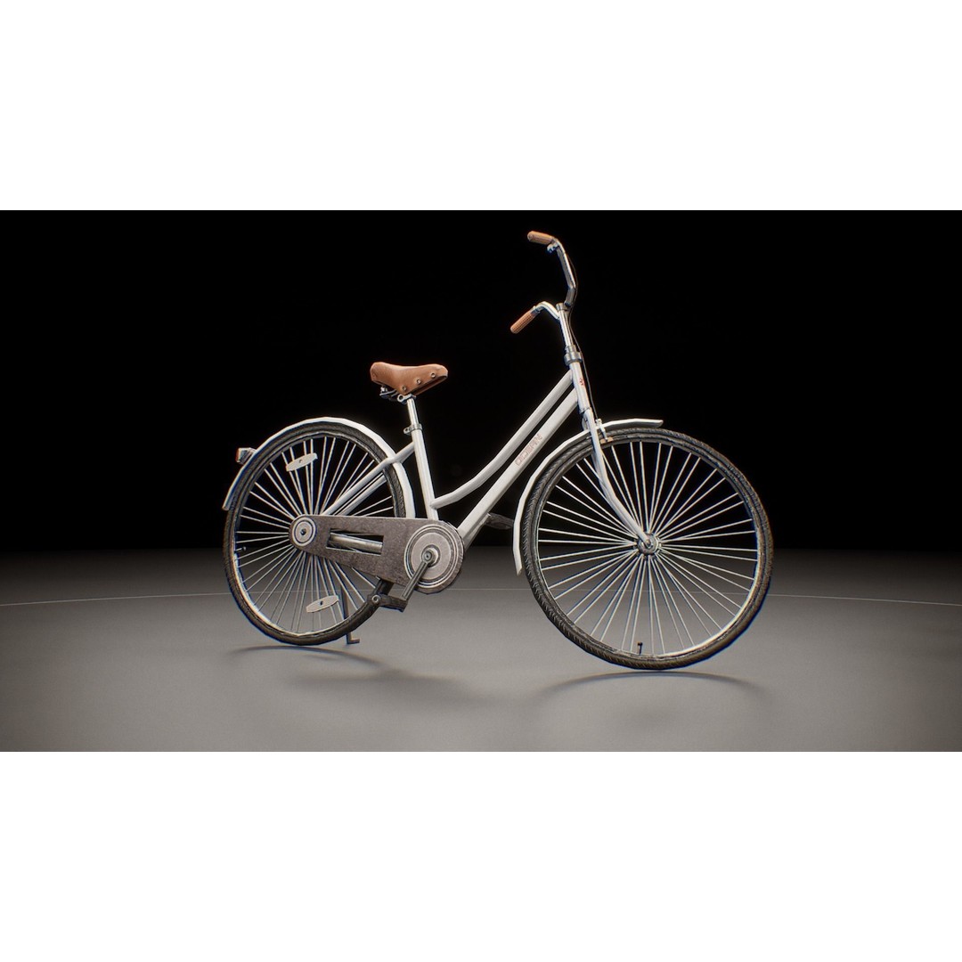 3 Bicycles 3D Model – Low Poly Game Asset, FBX, PBR Textures - View 8