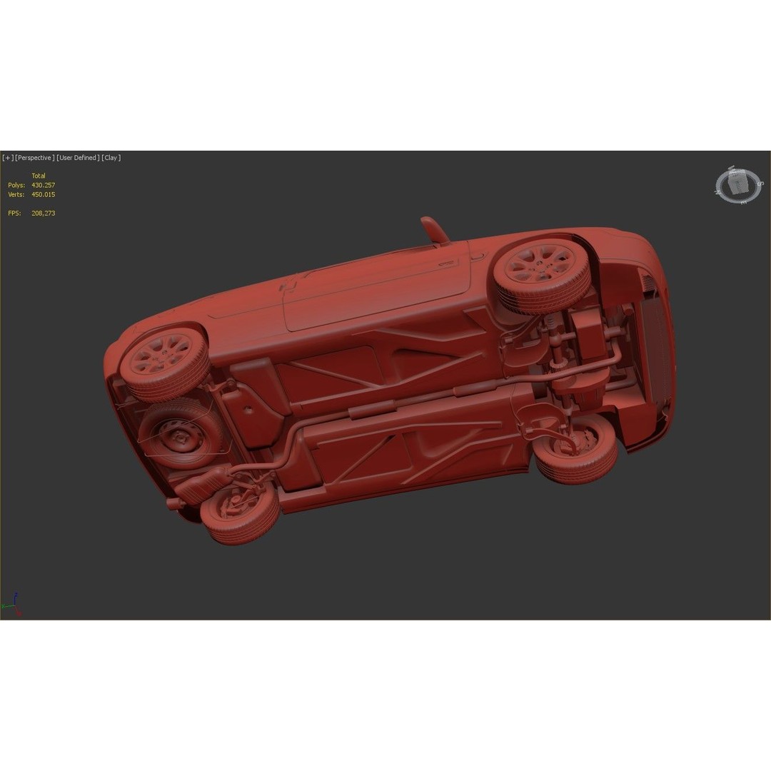 Citroen Saxo VTS 3D Model – High Poly Game Asset, FBX, OBJ - View 15