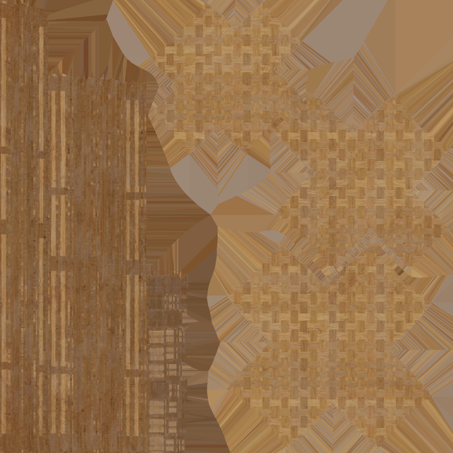 Bamboo Weave Basket Set - Low-Poly Game-Ready 3D Model