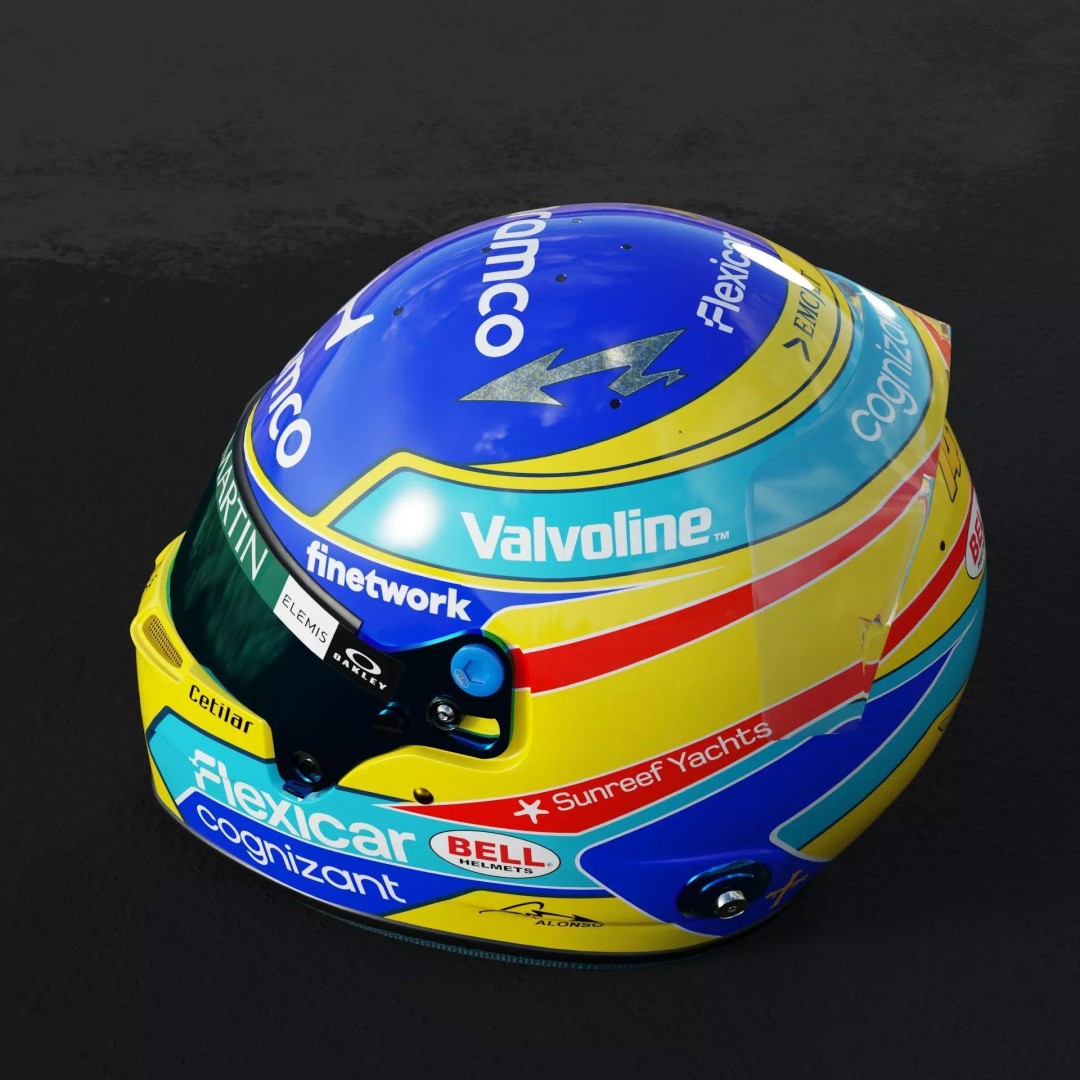 Aston Martin F1 Team Helmets 2026 3D Model – PBR Textures, Game-Ready Formats - View 13