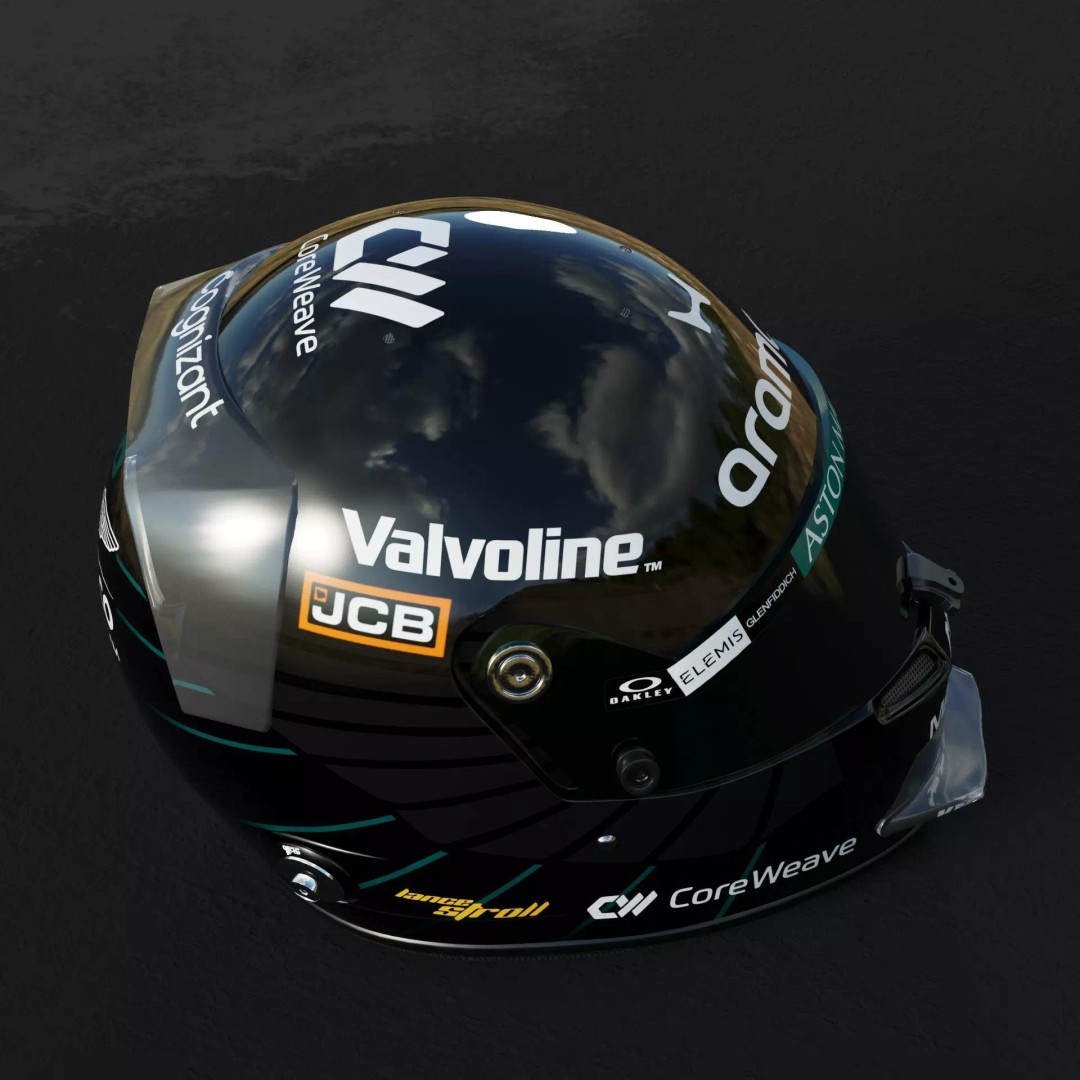 Aston Martin F1 Team Helmets 2026 3D Model – PBR Textures, Game-Ready Formats - View 16