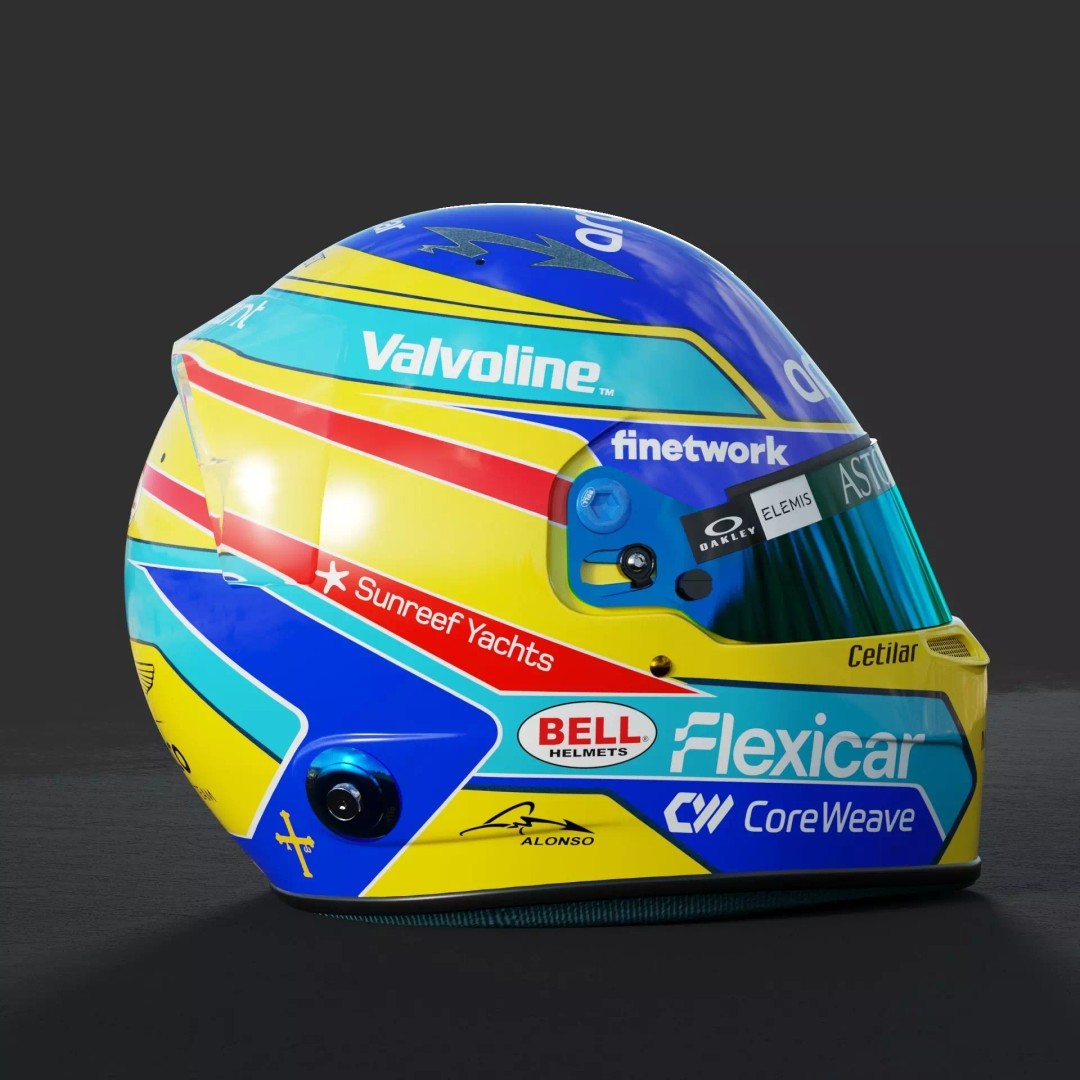 Aston Martin F1 Team Helmets 2026 3D Model – PBR Textures, Game-Ready Formats - View 17