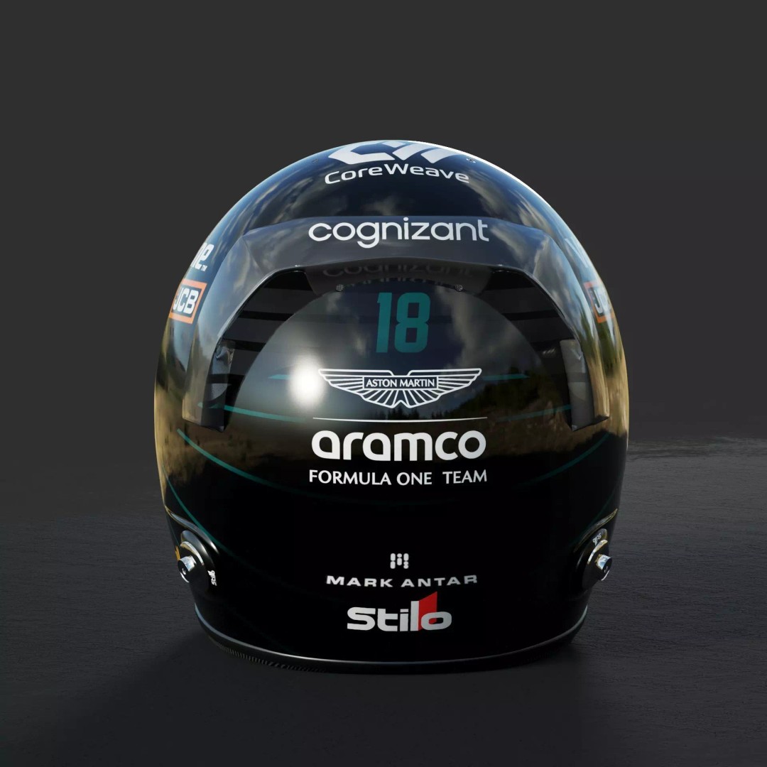 Aston Martin F1 Team Helmets 2026 3D Model – PBR Textures, Game-Ready Formats - View 20