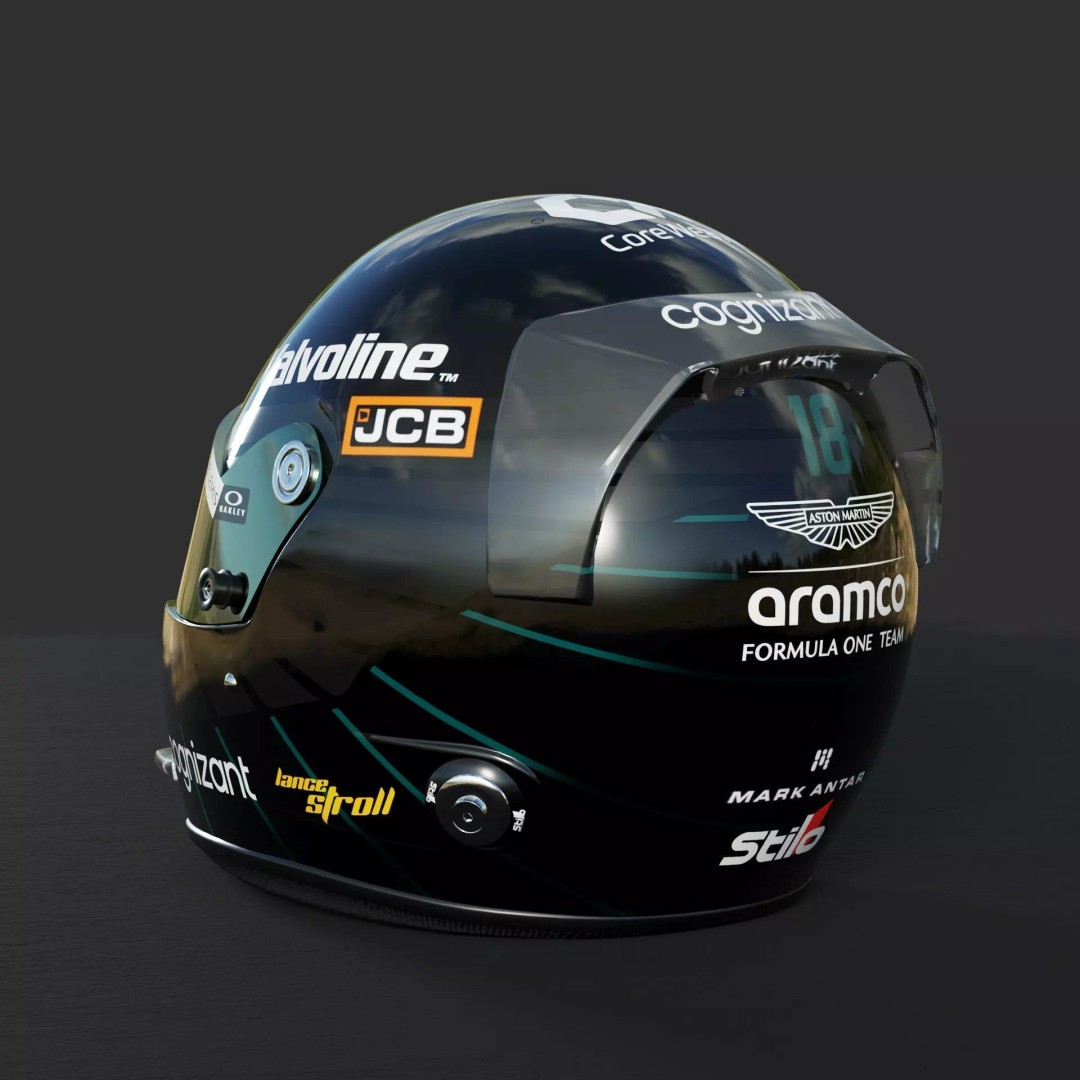 Aston Martin F1 Team Helmets 2026 3D Model – PBR Textures, Game-Ready Formats - View 22