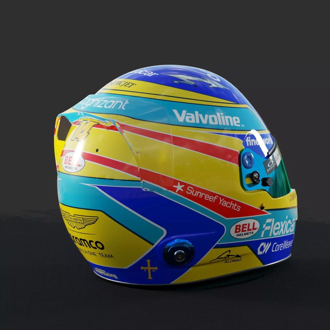 Aston Martin F1 Team Helmets 2026 3D Model – PBR Textures, Game-Ready Formats - View 23