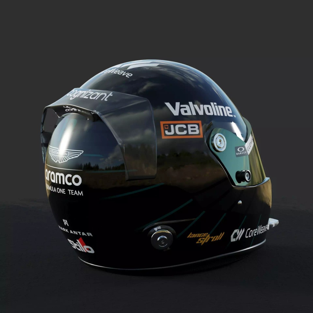 Aston Martin F1 Team Helmets 2026 3D Model – PBR Textures, Game-Ready Formats - View 24