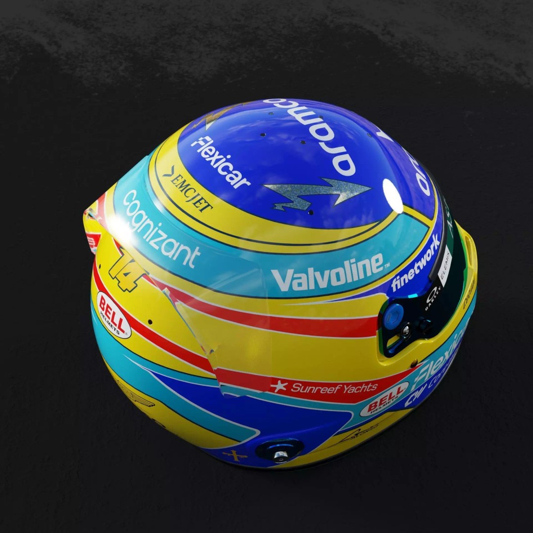 Aston Martin F1 Team Helmets 2026 3D Model – PBR Textures, Game-Ready Formats - View 25