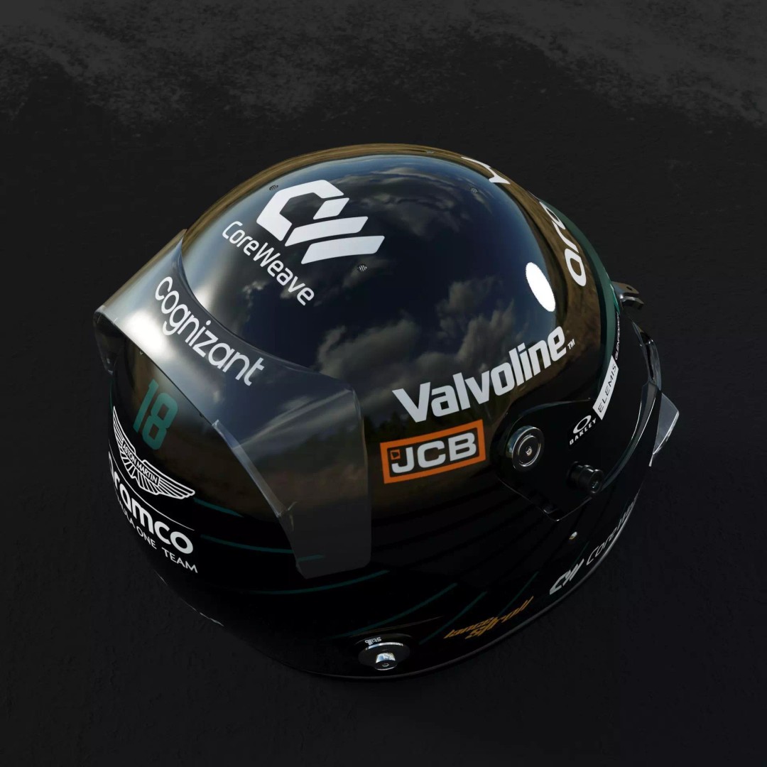 Aston Martin F1 Team Helmets 2026 3D Model – PBR Textures, Game-Ready Formats - View 26