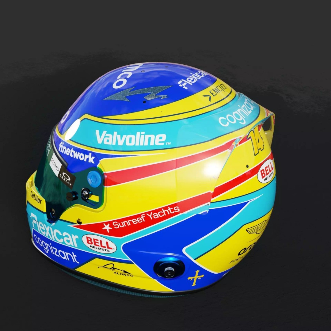 Aston Martin F1 Team Helmets 2026 3D Model – PBR Textures, Game-Ready Formats - View 27