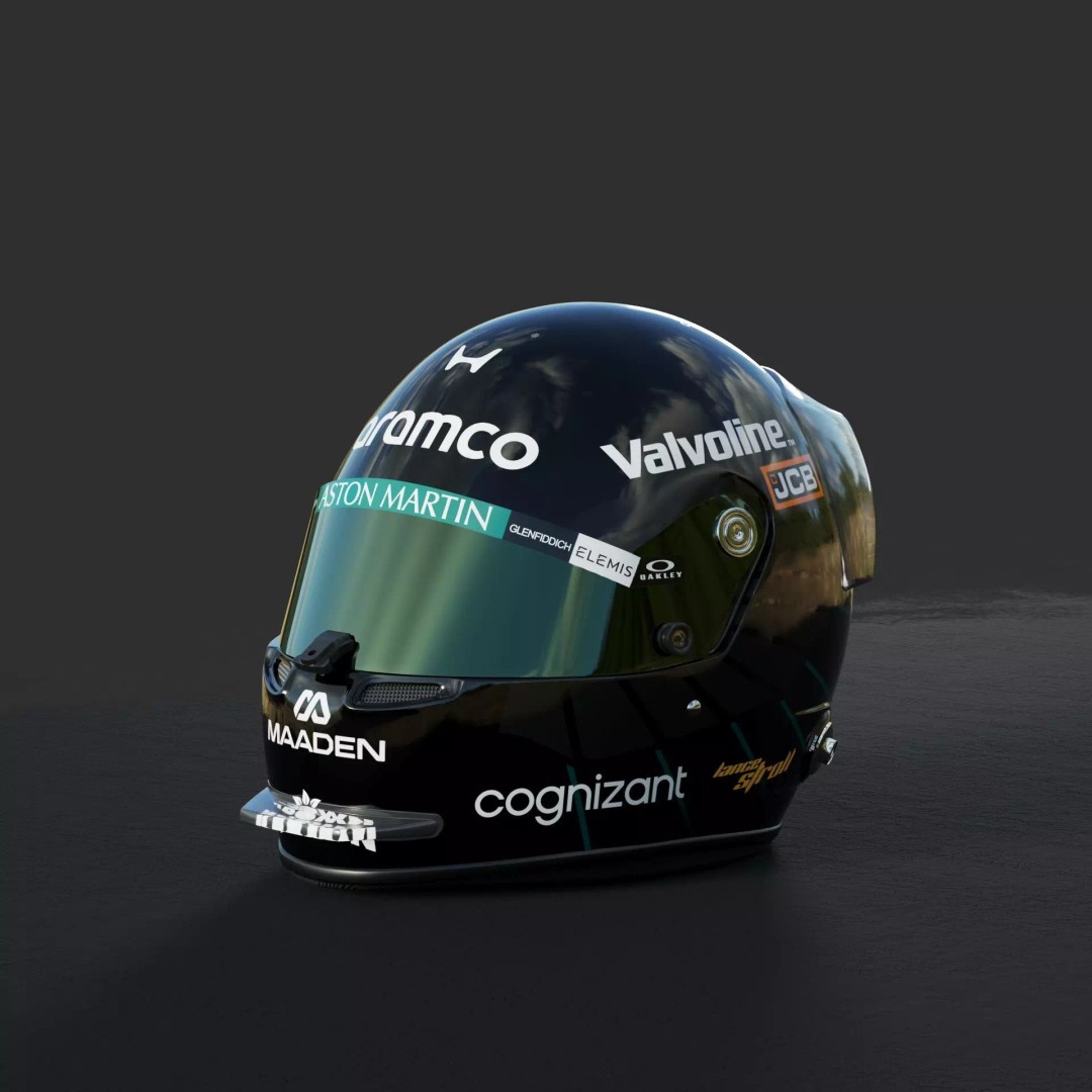 Aston Martin F1 Team Helmets 2026 3D Model – PBR Textures, Game-Ready Formats - View 34