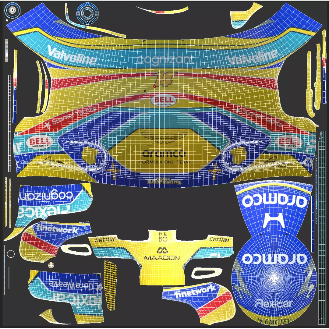 Aston Martin F1 Team Helmets 2026 3D Model – PBR Textures, Game-Ready Formats - View 47