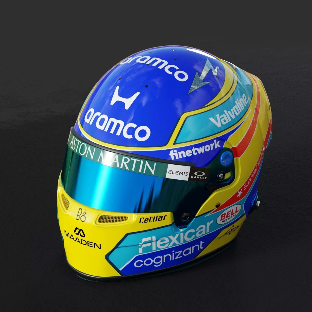Aston Martin F1 Team Helmets 2026 3D Model – PBR Textures, Game-Ready Formats - View 5