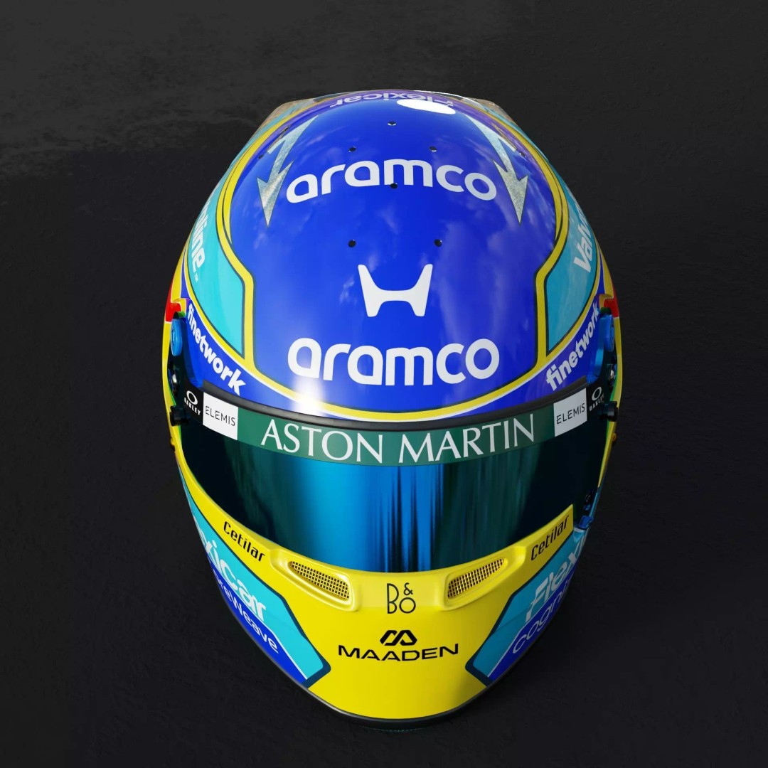 Aston Martin F1 Team Helmets 2026 3D Model – PBR Textures, Game-Ready Formats - View 7