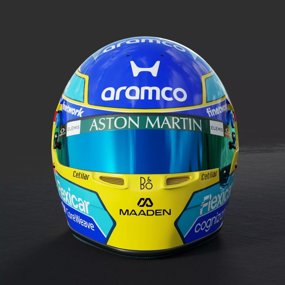 Aston Martin F1 Team Helmets 2026 3D Model – PBR Textures, Game-Ready Formats - View 9